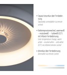 Paul Neuhaus Vertigo Lampa Sufitowa Biały/Szary 14384-16
