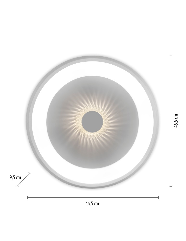 Paul Neuhaus Vertigo Lampa Sufitowa Biały/Szary 14384-16