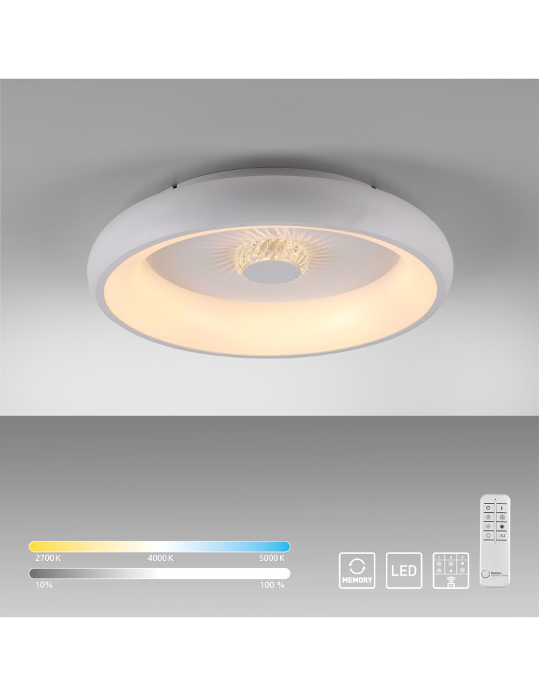 Paul Neuhaus Vertigo Lampa Sufitowa Biały/Szary 14384-16