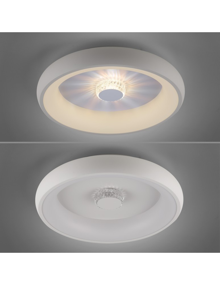 Paul Neuhaus Vertigo Lampa Sufitowa Biały/Szary 14384-16