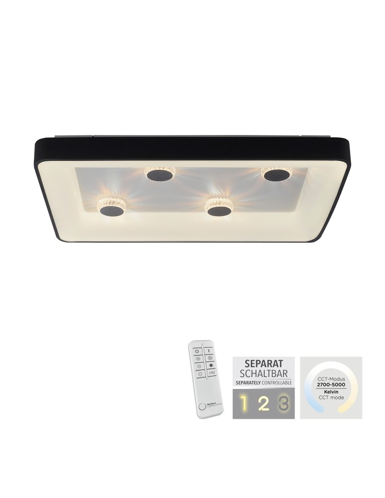 Paul Neuhaus Vertigo Lampa Sufitowa Czarny 14385-18