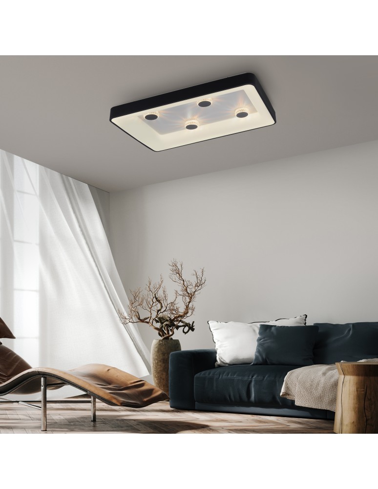 Paul Neuhaus Vertigo Lampa Sufitowa Czarny 14385-18