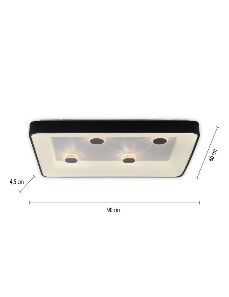 Paul Neuhaus Vertigo Lampa Sufitowa Czarny 14385-18