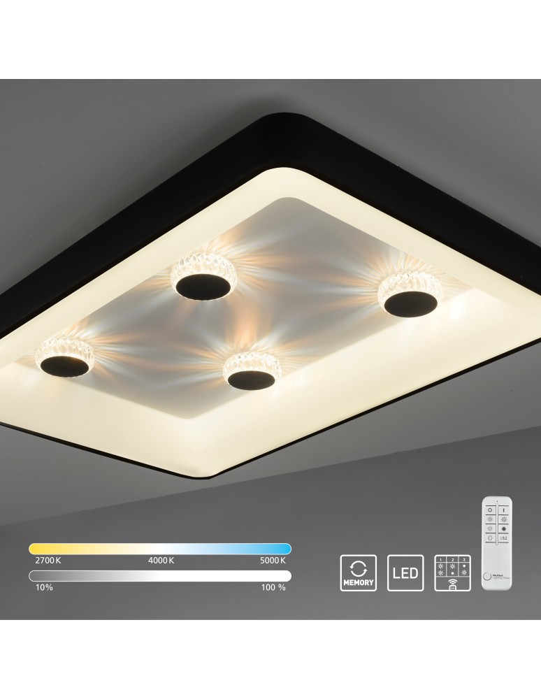 Paul Neuhaus Vertigo Lampa Sufitowa Czarny 14385-18