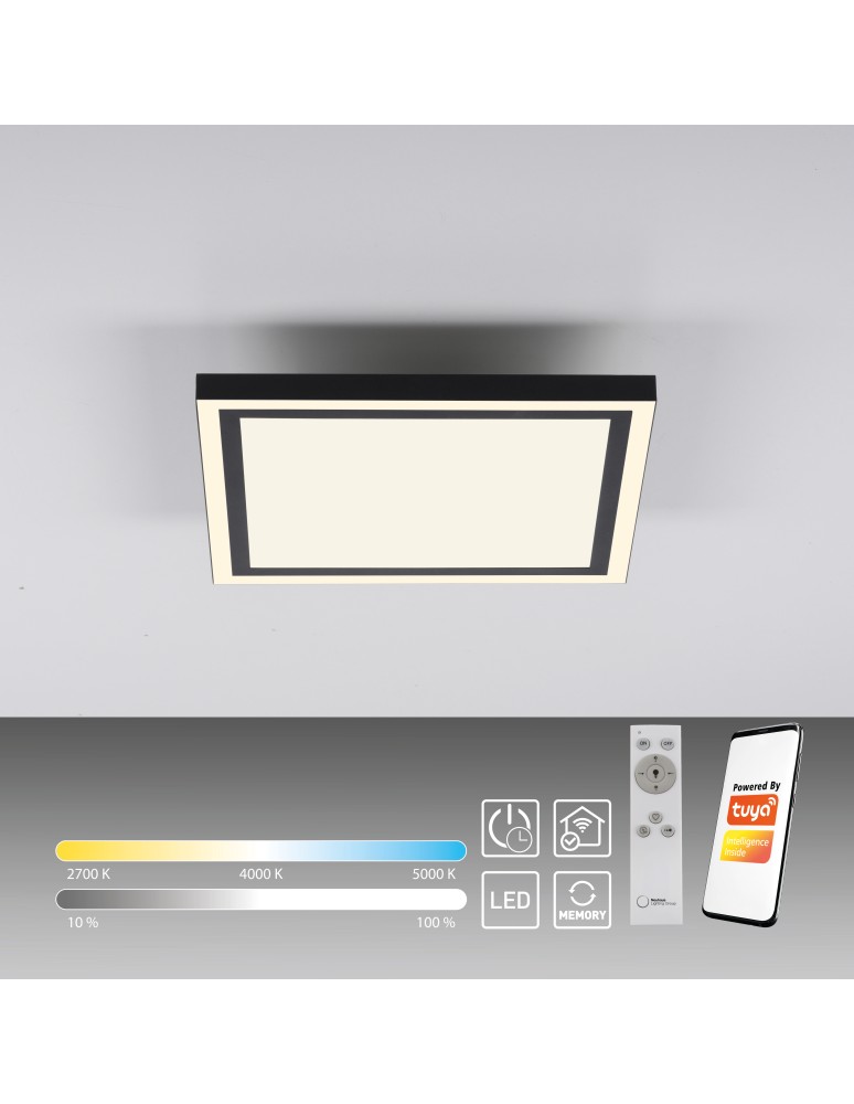 Paul Neuhaus Edging-Smart Lampa Sufitowa Czarny 14450-18