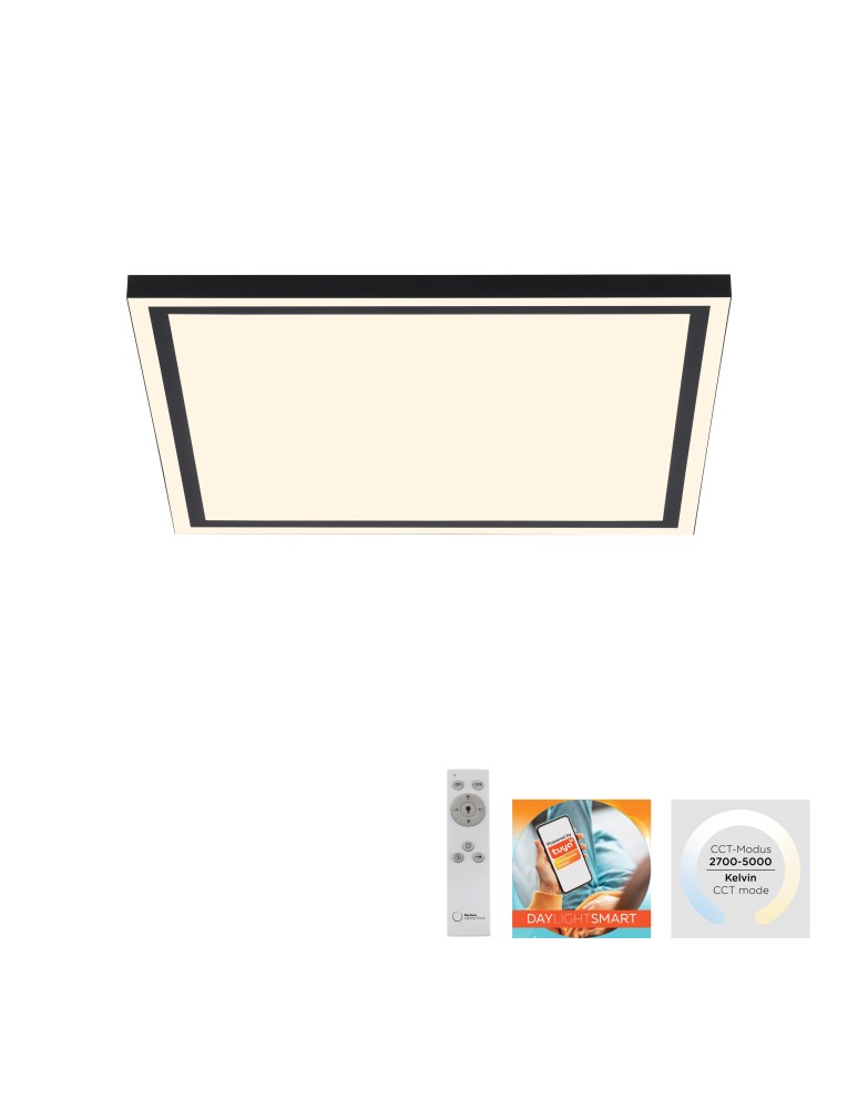 Paul Neuhaus Edging-Smart Lampa Sufitowa Czarny 14451-18