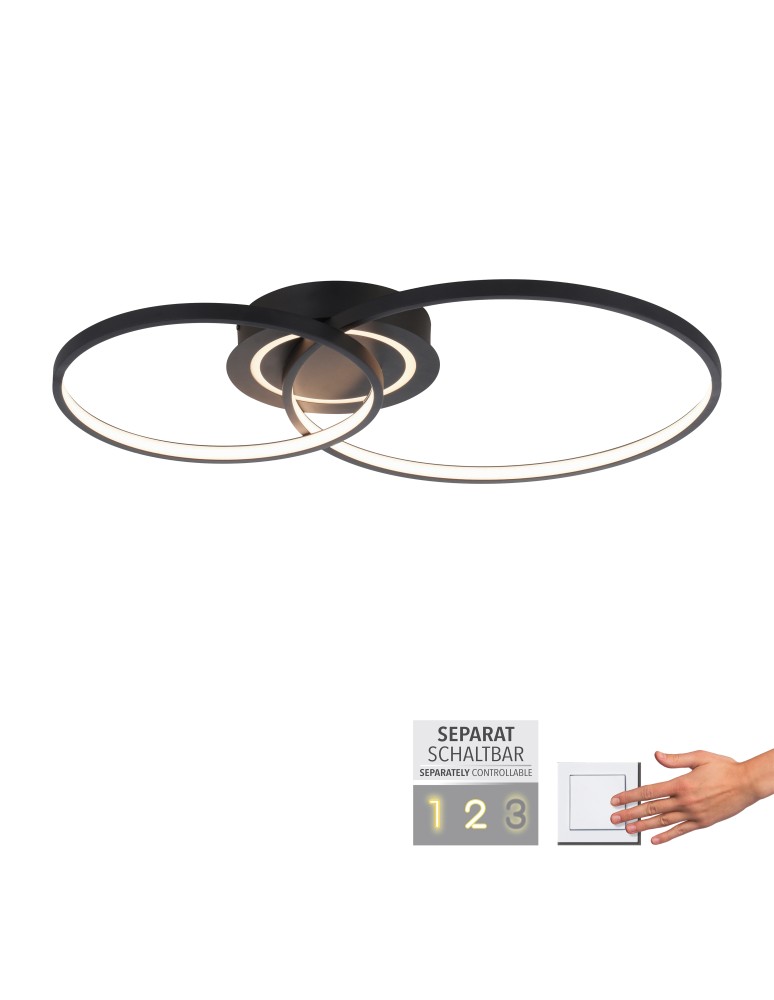 Paul Neuhaus Asmina Lampa Sufitowa Czarny 14540-18