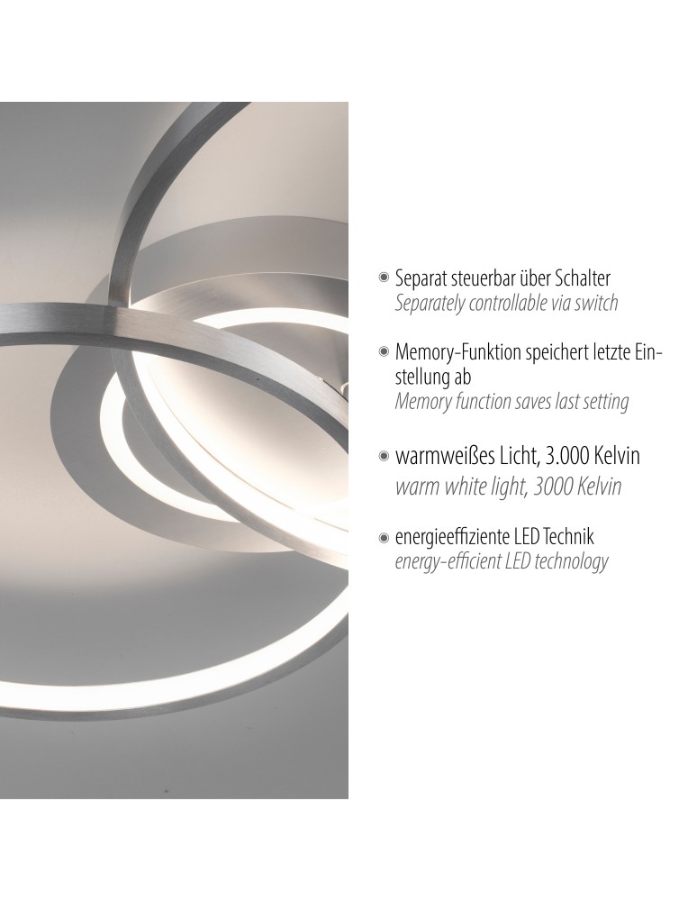 Paul Neuhaus Asmina Lampa Sufitowa Aluminium 14540-95