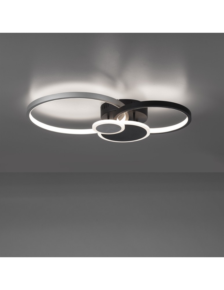 Paul Neuhaus Papilon Lampa Sufitowa Czarny/Aluminium 14548-18