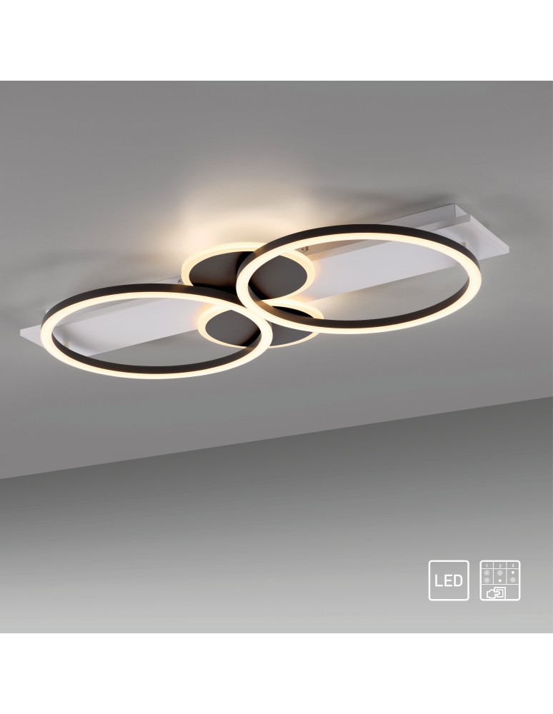 Paul Neuhaus Trooper Lampa Sufitowa Biały/Drewno 14552-16