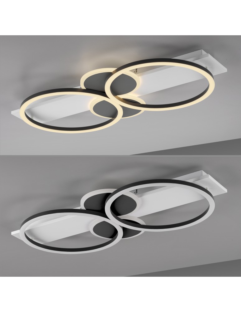 Paul Neuhaus Trooper Lampa Sufitowa Biały/Drewno 14552-16