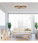 Paul Neuhaus Trooper Lampa Sufitowa Czarny/Drewno 14552-18