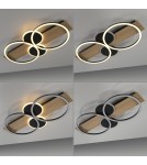 Paul Neuhaus Trooper Lampa Sufitowa Czarny/Drewno 14552-18