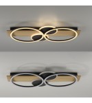 Paul Neuhaus Trooper Lampa Sufitowa Czarny/Drewno 14552-18