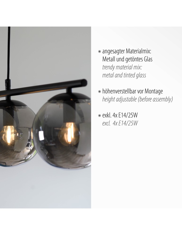Paul Neuhaus Big Widow Lampa Wisząca Czarny 14604-18