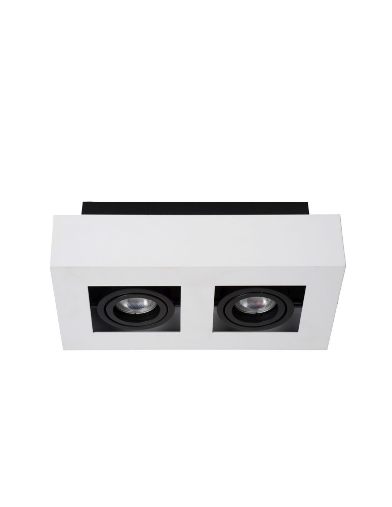 Ceiling luminaires for replaceable light source - Lucide XIRAX Ceiling 2xGU10 white black 09119/11/31 - product kolory-swiatla.pl 3