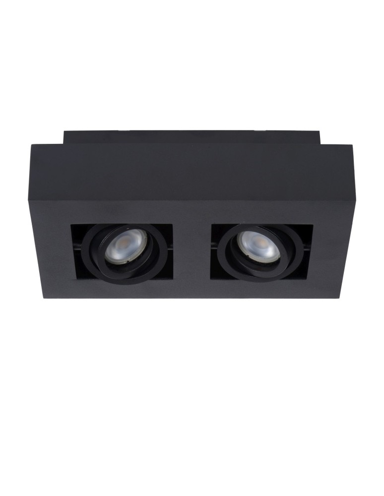 Ceiling luminaires for replaceable light source - Lucide XIRAX Ceiling 2xGU10 black 09119/11/30 - product kolory-swiatla.pl 3