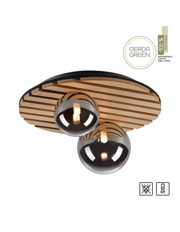 Paul Neuhaus Green Stika Lampa Sufitowa Drewno 15208-79 - product 2