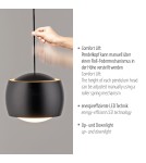 Paul Neuhaus Ballini Lampa Wisząca Czarny 15260-18