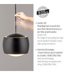 Paul Neuhaus Ballini Lampa Wisząca Czarny 15261-18