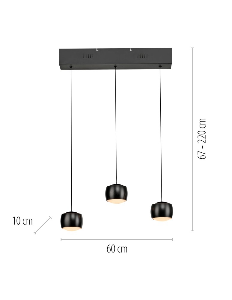 Paul Neuhaus Ballini Lampa Wisząca Czarny 15261-18