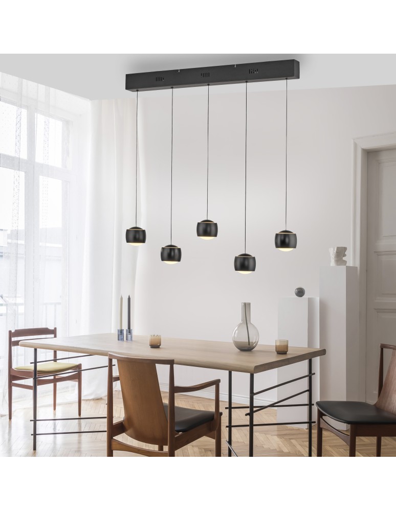 Paul Neuhaus Ballini Lampa Wisząca Czarny 15262-18