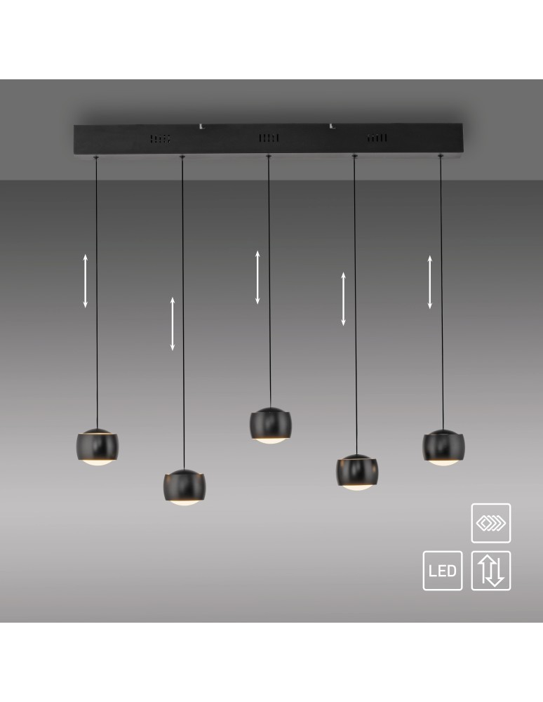 Paul Neuhaus Ballini Lampa Wisząca Czarny 15262-18