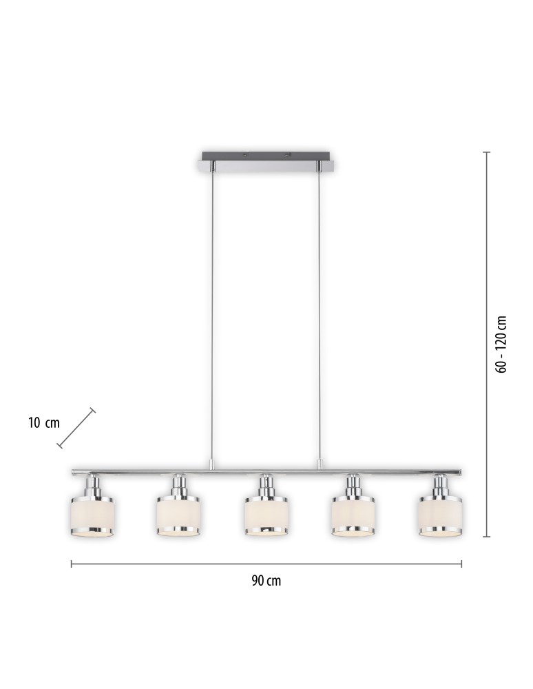 Paul Neuhaus Accor Lampa Wisząca Chrom 15375-17