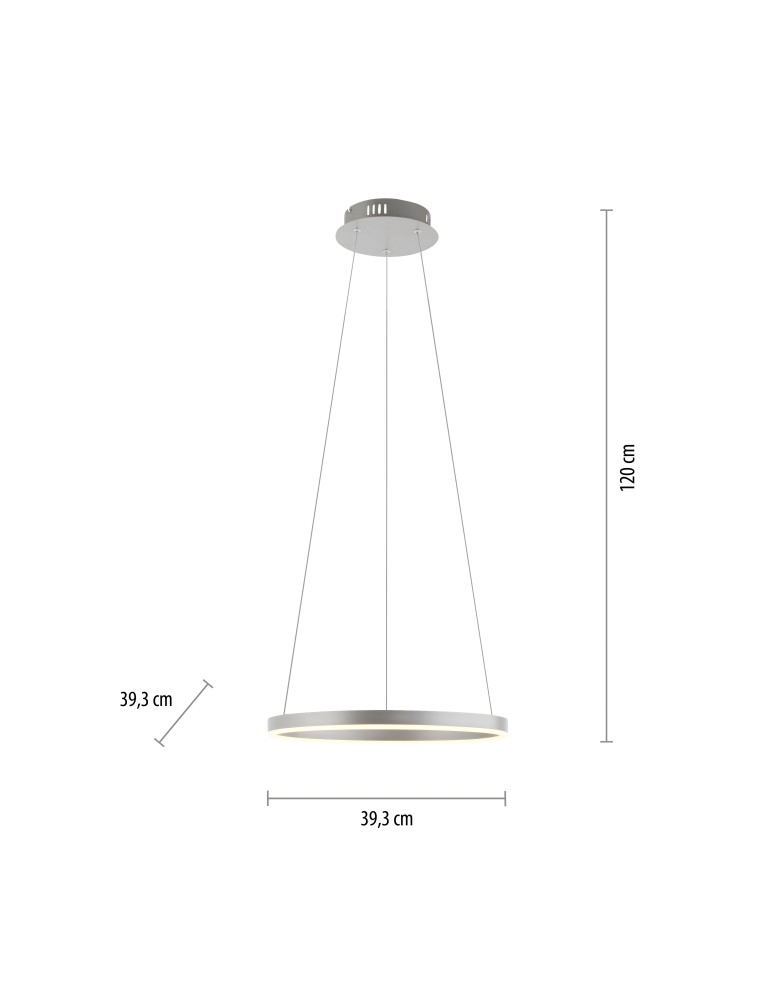 Paul Neuhaus Ritus Lampa Wisząca Aluminium 15393-95