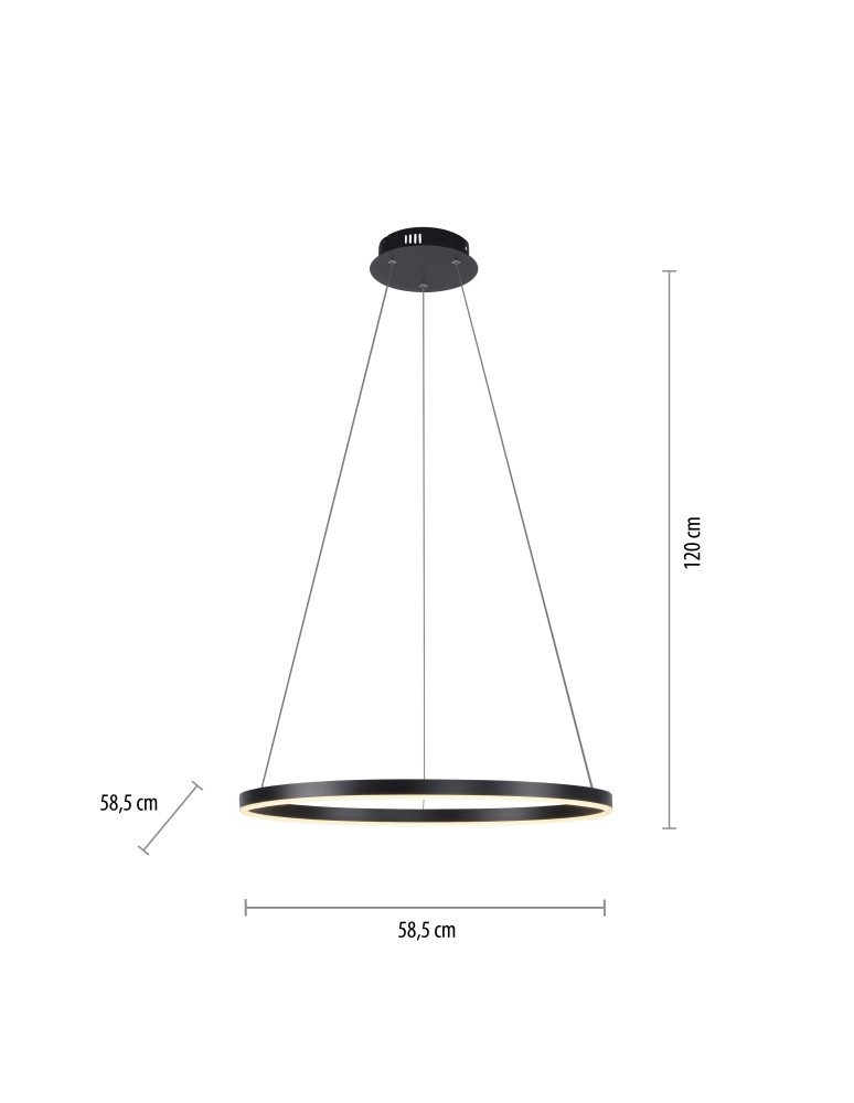 Paul Neuhaus Ritus Lampa Wisząca Antracyt 15394-13