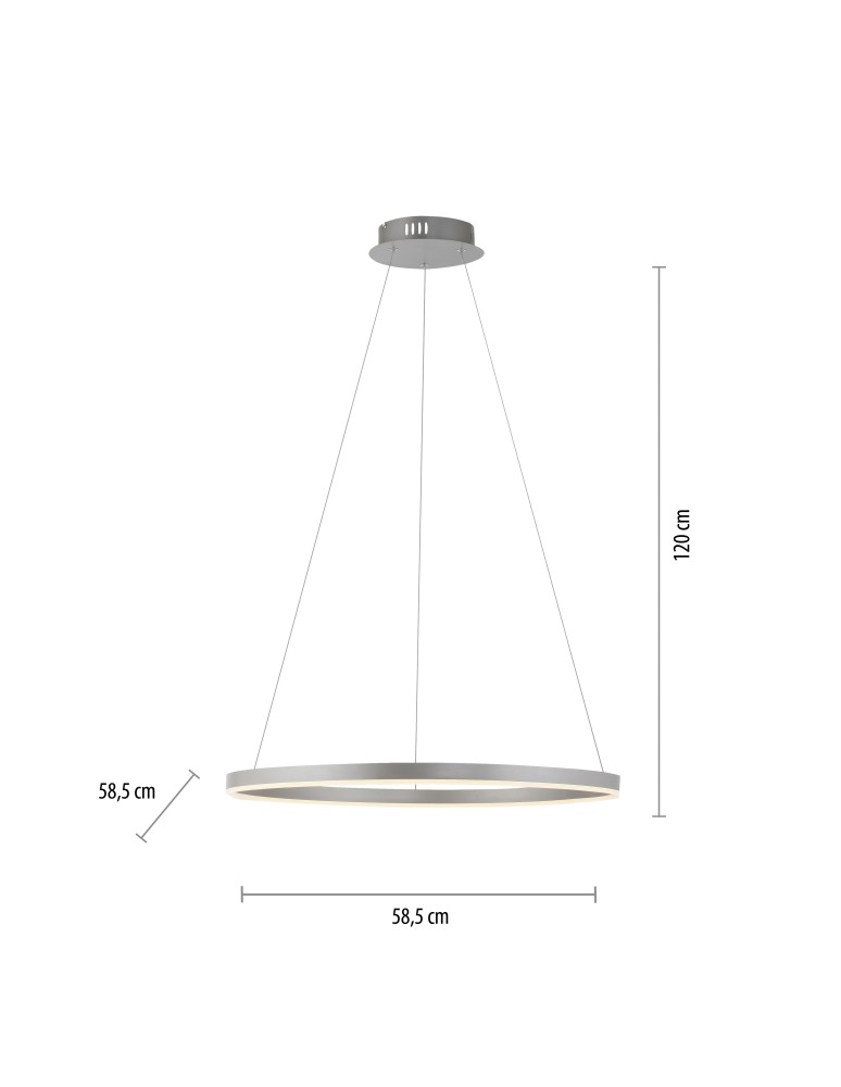 Paul Neuhaus Ritus Lampa Wisząca Aluminium 15394-95