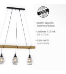 Paul Neuhaus Spring Lampa Wisząca Drewno/Czarny 15526-79