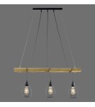 Paul Neuhaus Spring Lampa Wisząca Drewno/Czarny 15526-79