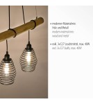 Paul Neuhaus Spring Lampa Wisząca Drewno/Czarny 15526-79