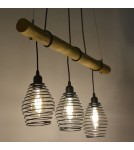 Paul Neuhaus Spring Lampa Wisząca Drewno/Czarny 15526-79