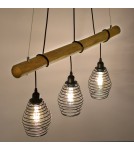 Paul Neuhaus Spring Lampa Wisząca Drewno/Czarny 15526-79