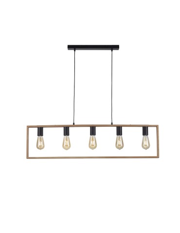 Paul Neuhaus Franky Lampa Wisząca Czarny/Drewno 15653-18 - product 2