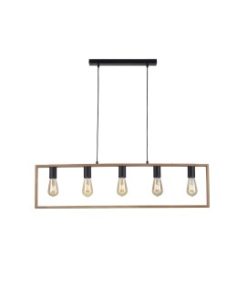 Paul Neuhaus Franky Lampa Wisząca Czarny/Drewno 15653-18 - produkt 2