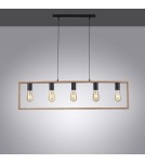 Paul Neuhaus Franky Lampa Wisząca Czarny/Drewno 15653-18