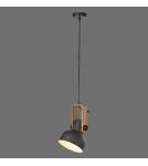 Paul Neuhaus Cup 2.0 Lampa Wisząca Czarny/Drewno 15741-18