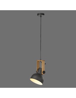 Paul Neuhaus Cup 2.0 Lampa Wisząca Czarny/Drewno 15741-18