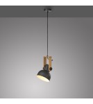 Paul Neuhaus Cup 2.0 Lampa Wisząca Czarny/Drewno 15741-18