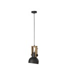 Paul Neuhaus Cup 2.0 Lampa Wisząca Czarny/Drewno 15741-18