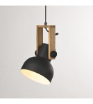 Paul Neuhaus Cup 2.0 Lampa Wisząca Czarny/Drewno 15741-18