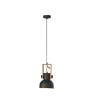 Paul Neuhaus Cup 2.0 Lampa Wisząca Czarny/Drewno 15741-18
