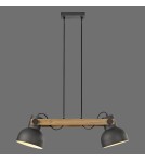 Paul Neuhaus Cup 2.0 Lampa Wisząca Czarny/Drewno 15742-18