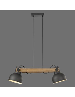 Paul Neuhaus Cup 2.0 Lampa Wisząca Czarny/Drewno 15742-18