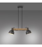 Paul Neuhaus Cup 2.0 Lampa Wisząca Czarny/Drewno 15742-18