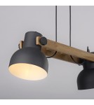 Paul Neuhaus Cup 2.0 Lampa Wisząca Czarny/Drewno 15742-18