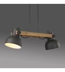 Paul Neuhaus Cup 2.0 Lampa Wisząca Czarny/Drewno 15742-18